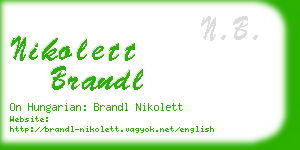 nikolett brandl business card